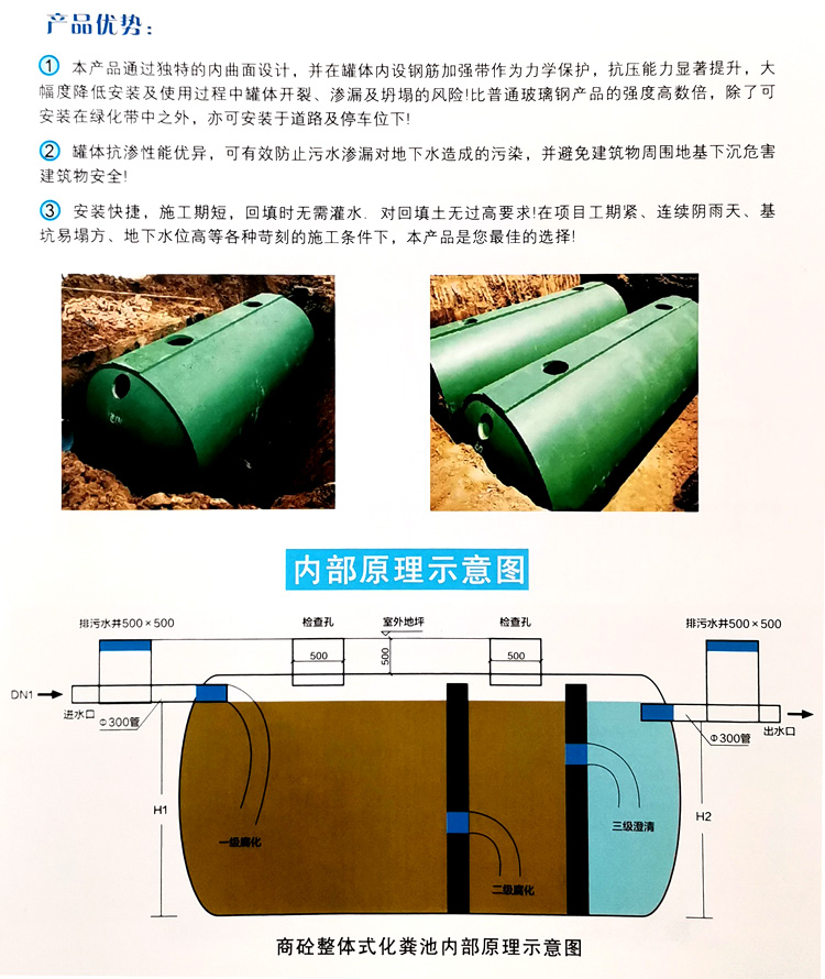 礼泉玻璃钢化粪池